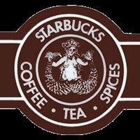 Original Starbucks Coffee Tea and Spices twin-tailed siren logo
